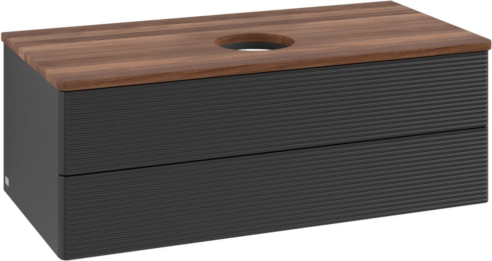 Villeroy & Boch Waschtischunterschrank Antao L20111 1000 mm Black Matt Lacquer mit Auszugsbeleuchtung