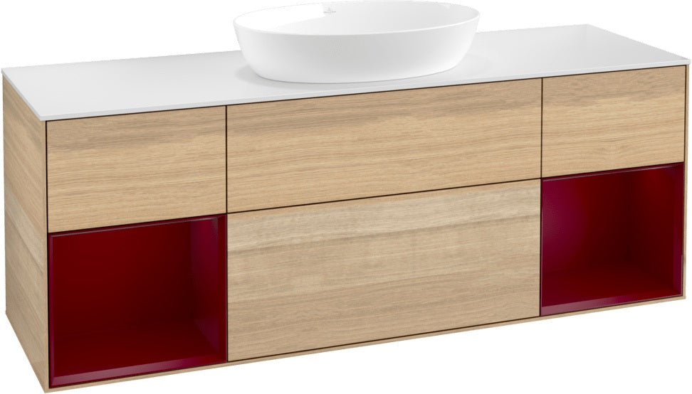 Villeroy & Boch Finion Waschtischunterschrank GD01GF 1600 mm Glossy White Lacquer mit Beleuchtung