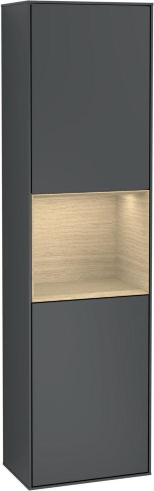 Villeroy & Boch Hochschrank Finion F460GF – 418 mm, Glossy White Lacquer, mit Beleuchtung & SoftClosing