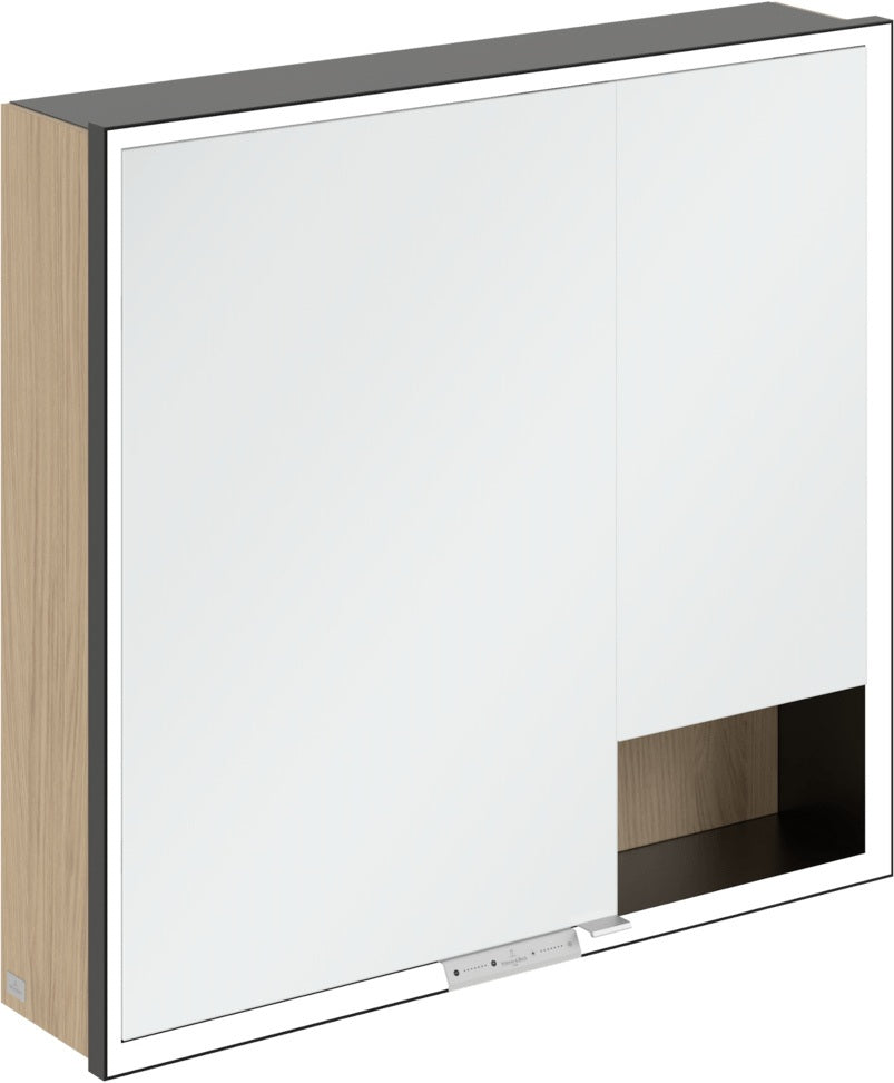 Villeroy & Boch Spiegelschrank My View+ B48110 1000 mm Graphite mit LED-Beleuchtung und SoftClosing