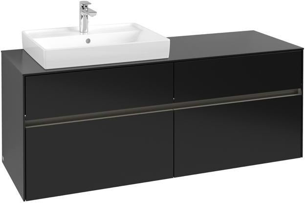 Villeroy & Boch Collaro Waschtischunterschrank 1400 mm Truffle Grey mit LED-Beleuchtung