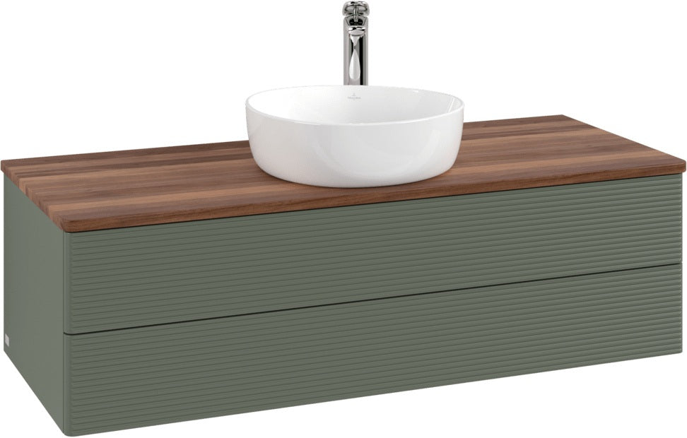 Villeroy & Boch Antao Waschbeckenunterschrank 1200 mm Anthrazit mit LED-Beleuchtung