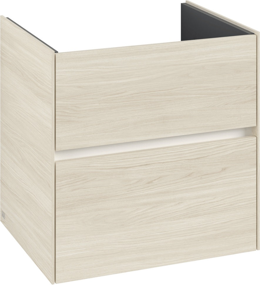 Villeroy & Boch Waschbeckenunterschrank Collaro C143 White Oak 611 mm eckig mit SoftClosing