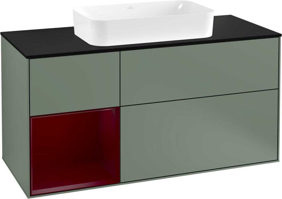 Villeroy & Boch Finion Waschtischunterschrank 1200 mm Glossy White Lacquer mit LED-Beleuchtung