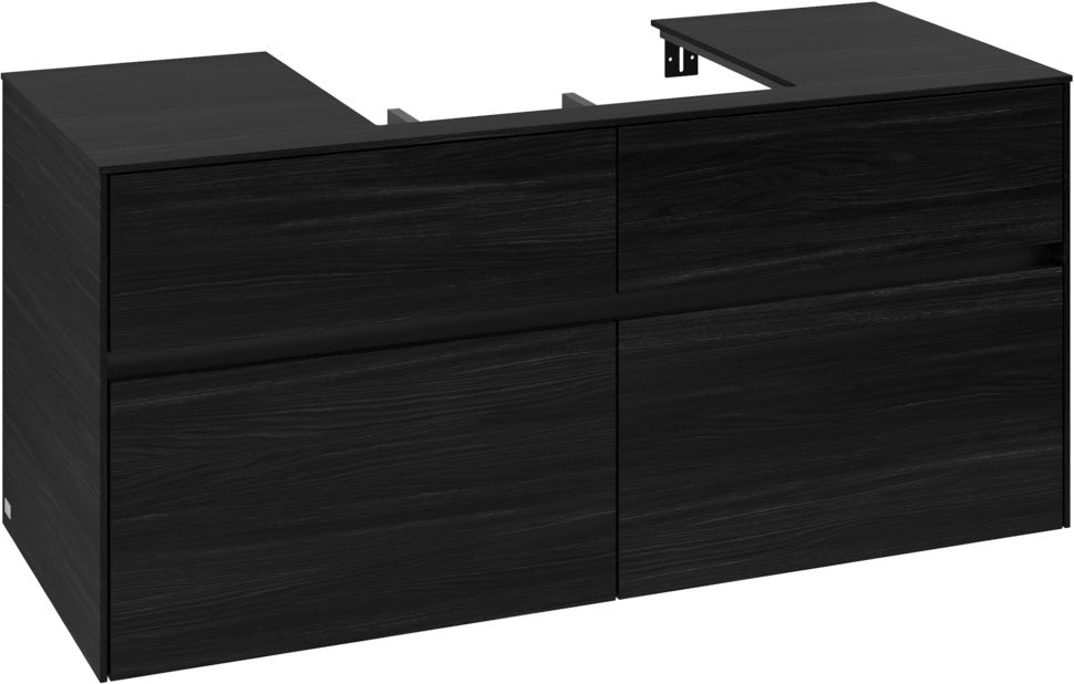 Villeroy & Boch Waschtischunterschrank Collaro C081 B0 1200 mm Black Oak mit Beleuchtung und SoftClosing