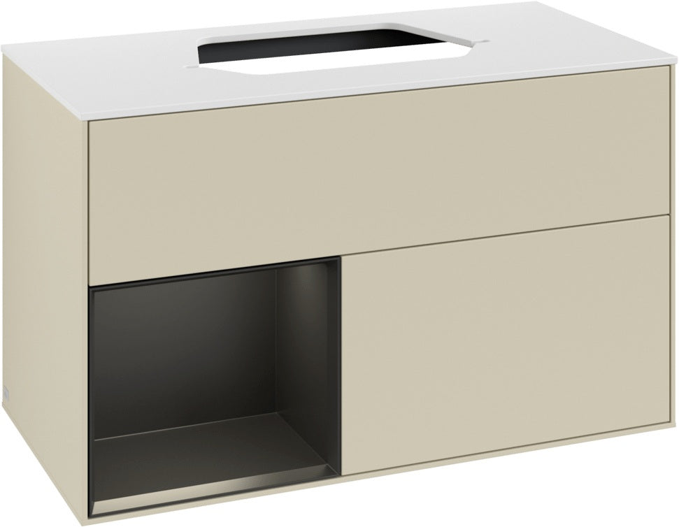 Villeroy & Boch Finion Waschtischunterschrank 1000 mm White Matt Lacquer mit LED-Beleuchtung