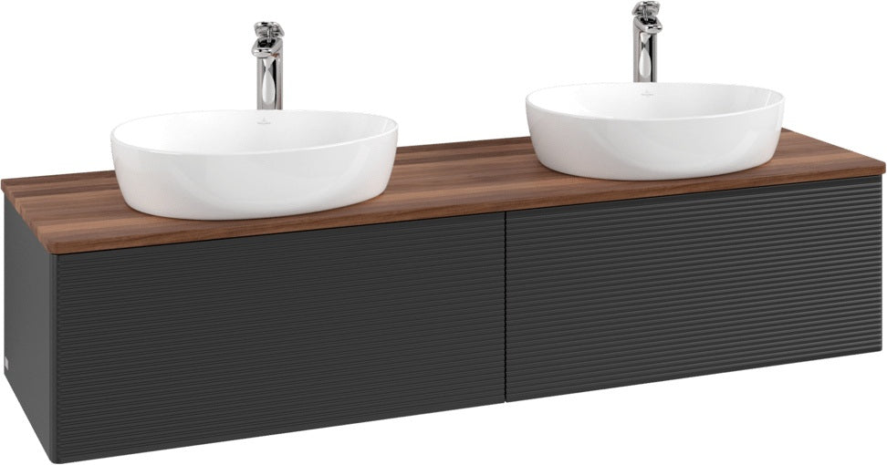 Villeroy & Boch Antao Waschtischunterschrank 1600 mm Anthrazit Matt mit 2 Auszügen