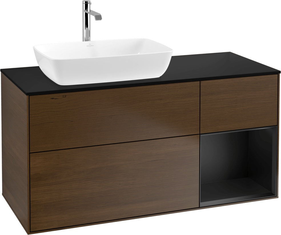 Villeroy & Boch Finion Waschtischunterschrank 1200 mm Glossy White mit Beleuchtung und SoftClosing