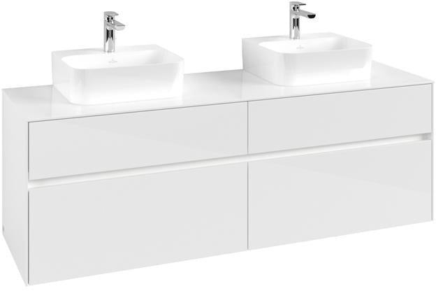 Villeroy & Boch Waschtischunterschrank Collaro C107B0 1600 mm Glossy White mit LED-Beleuchtung