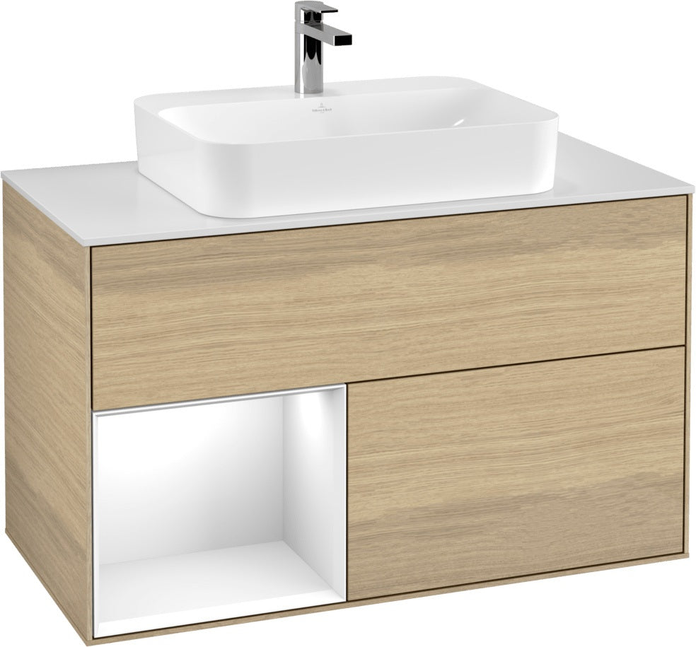 Villeroy & Boch Finion Waschtischunterschrank 1000 mm White Matt Lacquer mit LED-Beleuchtung