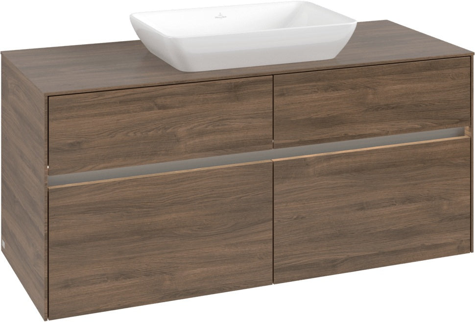 Villeroy & Boch Waschtischunterschrank Collaro C112 B0 1200 mm Arizona Oak mit Beleuchtung