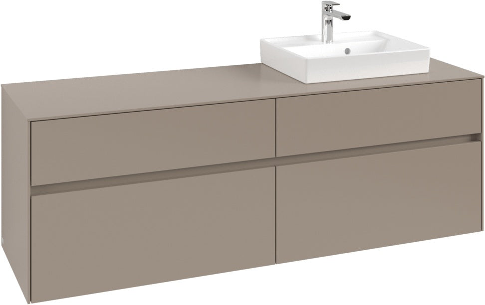 Villeroy & Boch Waschtischunterschrank Collaro C079 B0 1600 mm Taupe mit LED-Beleuchtung