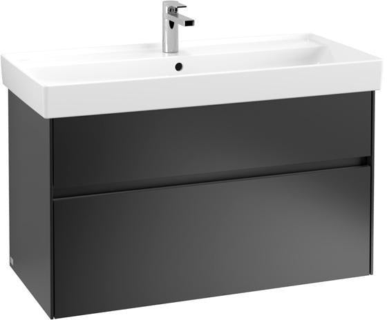 Villeroy & Boch Collaro Waschtischunterschrank 954 mm Weiß mit LED-Beleuchtung und 2 Auszügen