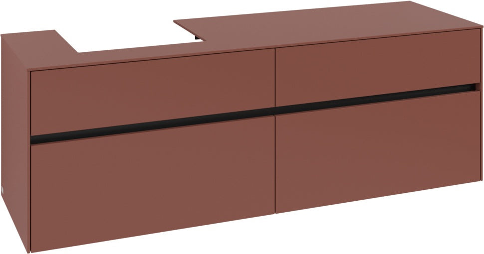 Villeroy & Boch Waschtischunterschrank Collaro C078 B0 1600 mm White Oak mit Beleuchtung und SoftClosing