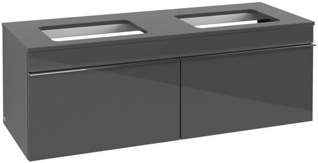 Villeroy & Boch Venticello Waschtischunterschrank 1257 mm Glossy White für 2 Waschbecken