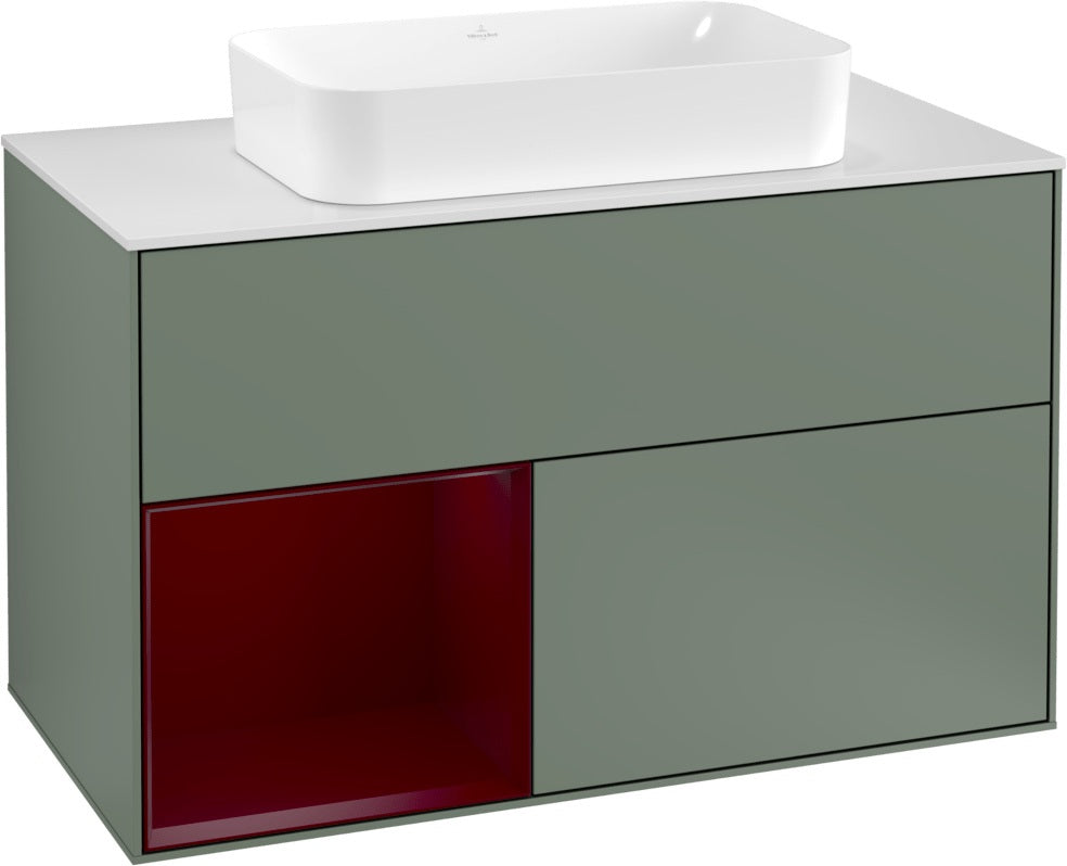 Villeroy & Boch Waschtischunterschrank Finion G241GF Glossy White Lacquer 1000 mm mit Beleuchtung