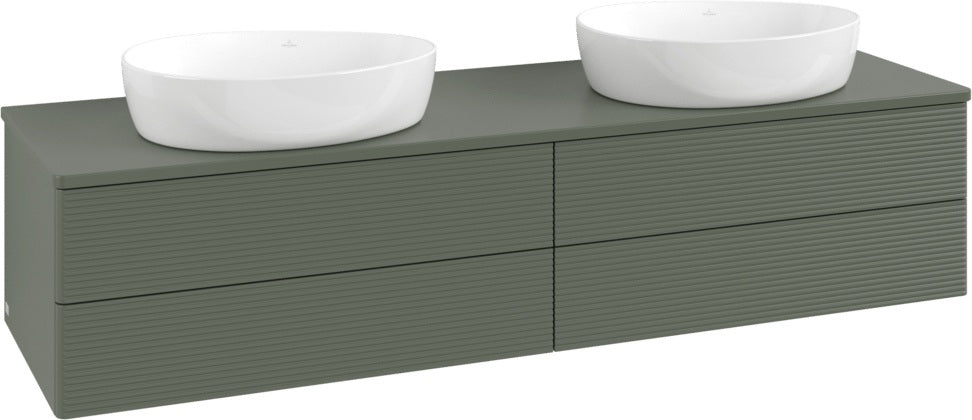 Villeroy & Boch Antao Waschbeckenunterschrank 1600 mm Anthrazit Matt Lackiert mit 4 Auszügen