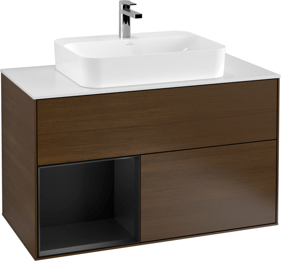 Villeroy & Boch Finion Waschtischunterschrank 1000 mm White Matt Lacquer mit LED-Beleuchtung