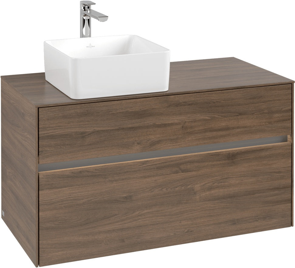 Villeroy & Boch Waschtischunterschrank Collaro C039 B0 1000 mm Arizona Oak mit Beleuchtung