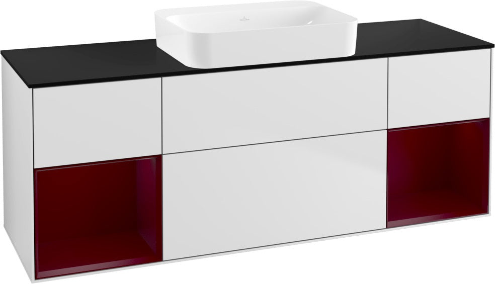 Villeroy & Boch Finion Waschbeckenunterschrank 1600 mm Glossy White Lacquer mit Beleuchtung