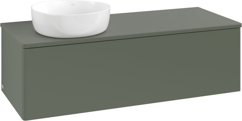 Villeroy & Boch Waschtischunterschrank Antao 1200 mm Leaf Green Matt mit Auszugsbeleuchtung