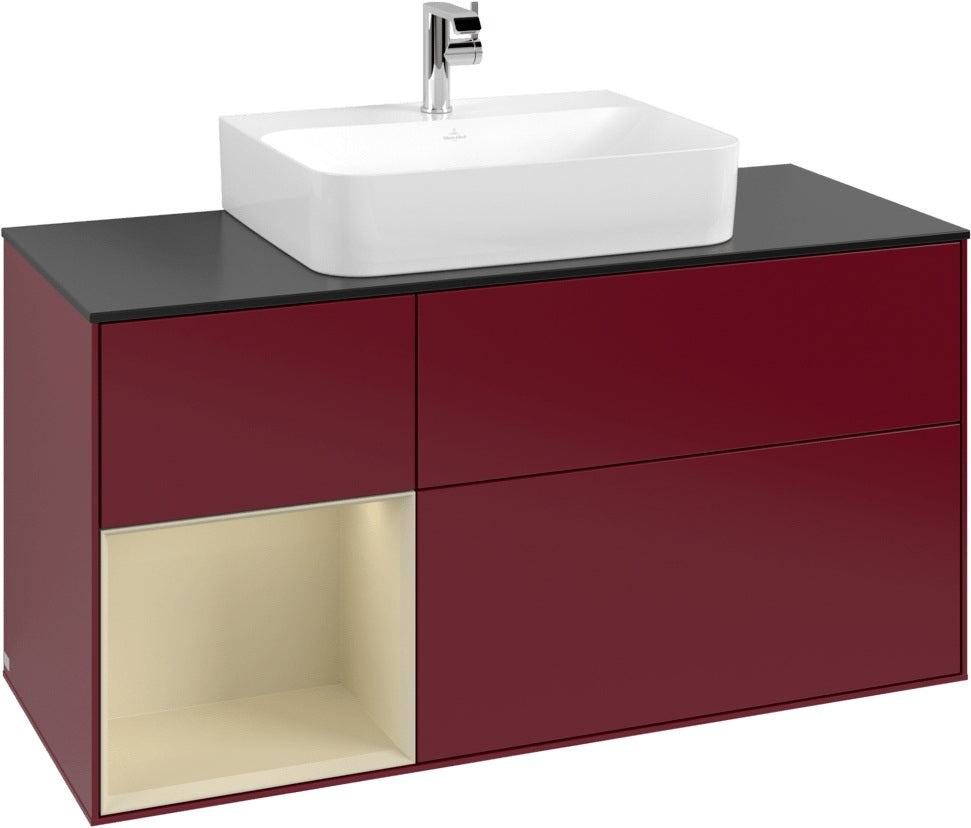Villeroy & Boch Finion Waschbeckenunterschrank 1200 mm Glossy White mit Beleuchtung