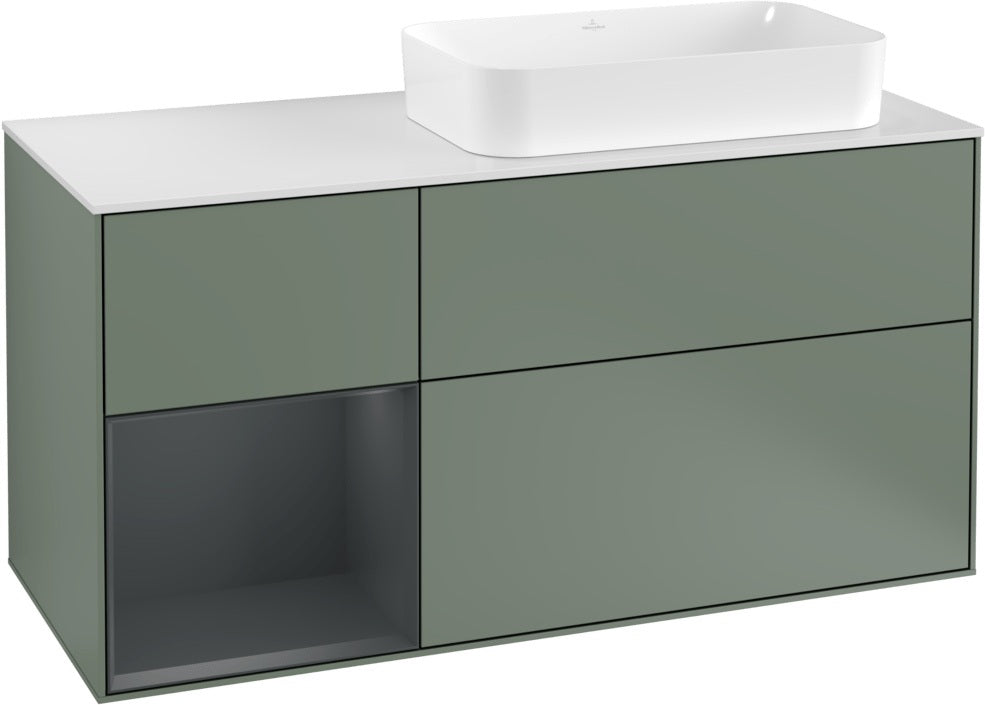 Villeroy & Boch Waschtischunterschrank Finion F271G 1200 mm Glossy White Lacquer mit Beleuchtung