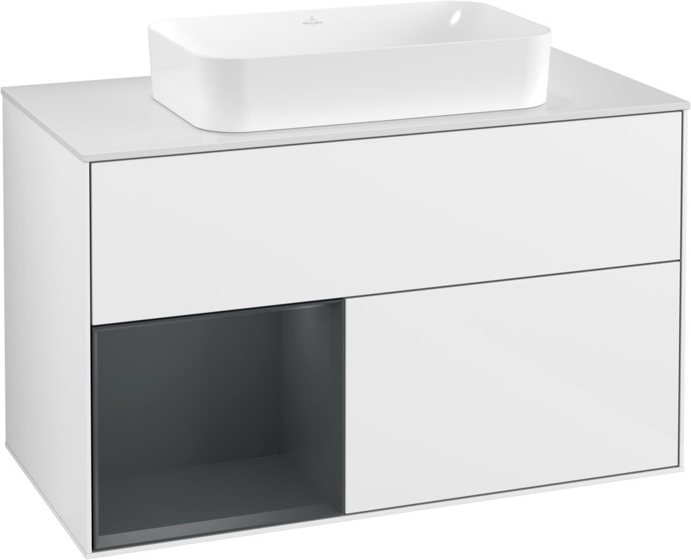 Villeroy & Boch Waschtischunterschrank Finion G241GF Glossy White Lacquer 1000 mm mit Beleuchtung