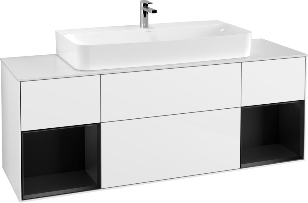 Villeroy & Boch Finion Waschtischunterschrank 1600 mm Glossy White Lacquer mit Beleuchtung