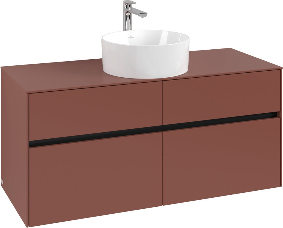 Villeroy & Boch Waschtischunterschrank Collaro C041 B0 1200 mm White Oak mit Beleuchtung