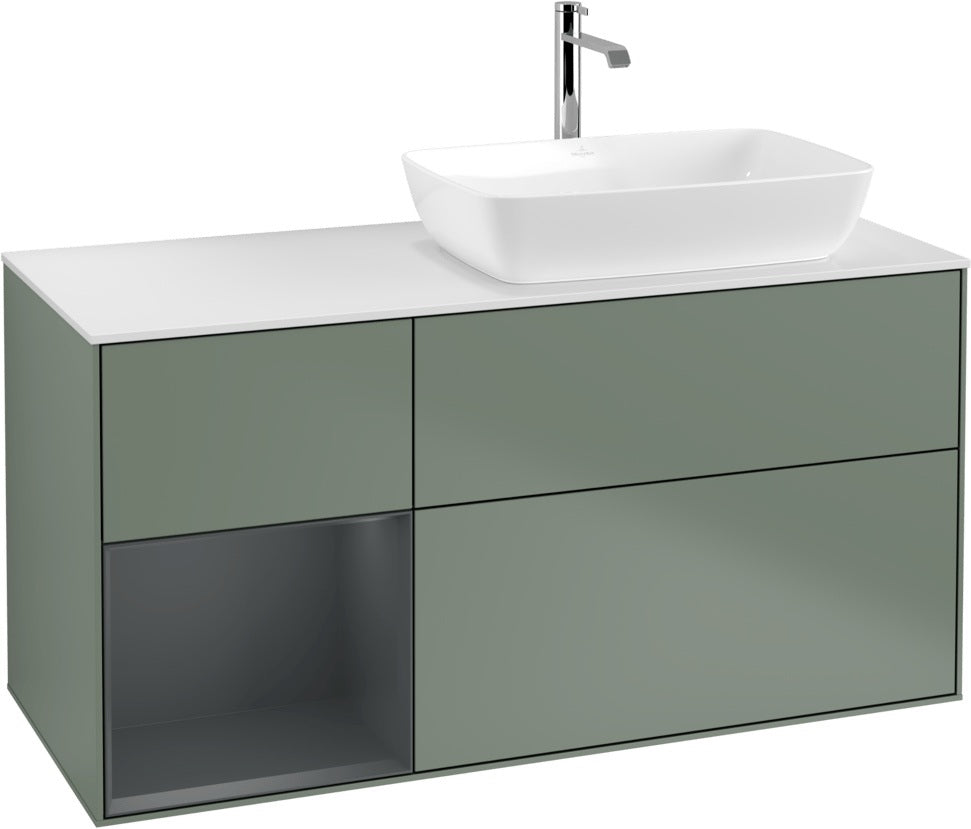 Villeroy & Boch Finion Waschbeckenunterschrank 1200 mm Glossy White Lacquer mit Beleuchtung