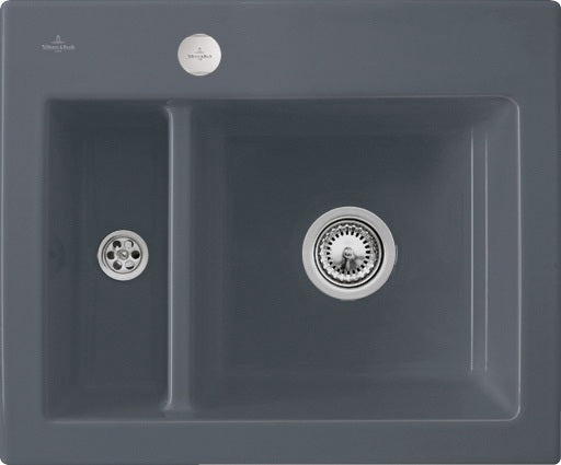 Villeroy & Boch Subway 60 XM Flat Einbauspüle 585x475 mm Graphite CeramicPlus