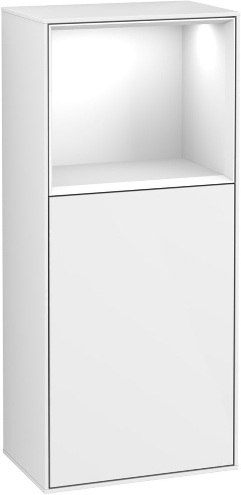 Villeroy & Boch Finion Seitenschrank G510GF, 418 mm, Glossy White Lacquer, mit Beleuchtung