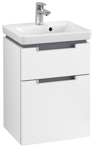 Villeroy & Boch Subway 2.0 Waschtischunterschrank 440 mm Glossy White mit 2 Auszügen