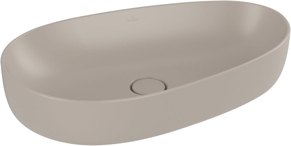 Villeroy & Boch Aufsatzwaschbecken Antao 4A7240 asymmetrisch Almond CeramicPlus 400 mm