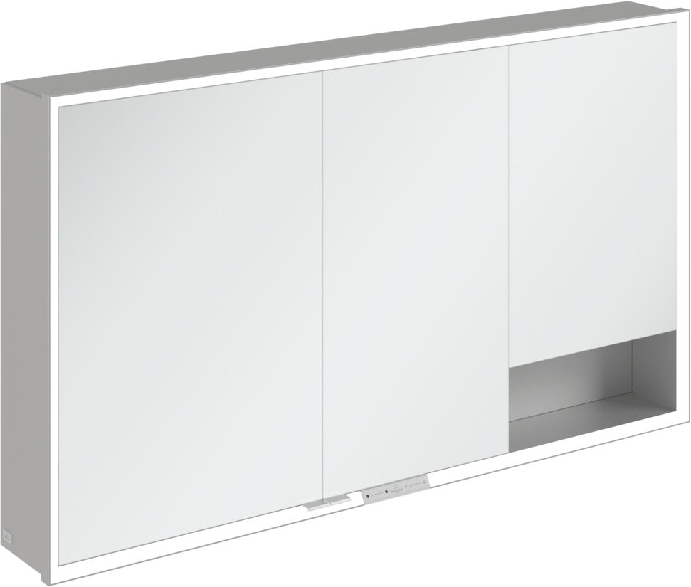 Villeroy & Boch Spiegelschrank My View+ A48113 1300 mm Graphite mit LED-Beleuchtung und Sensordimmer