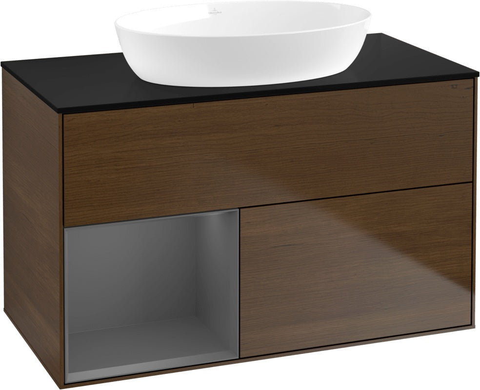 Villeroy & Boch Waschtischunterschrank Finion FA12G 1000 mm Glossy White Lacquer mit Beleuchtung