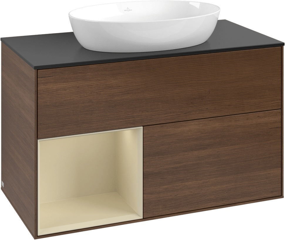 Villeroy & Boch Finion Waschtischunterschrank 1000 mm Glossy White Lacquer mit Beleuchtung