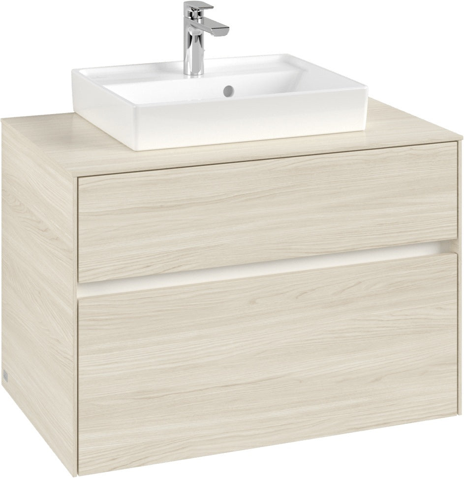 Villeroy & Boch Waschtischunterschrank Collaro C069 B0 800 mm White Oak mit LED-Beleuchtung