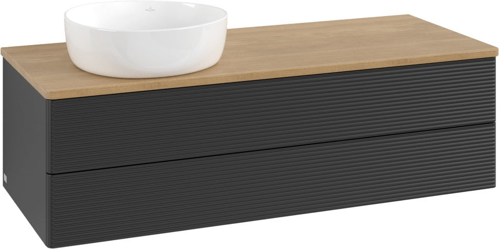 Villeroy & Boch Antao Waschtischunterschrank 1200 mm Anthrazit Matt mit 2 Auszügen