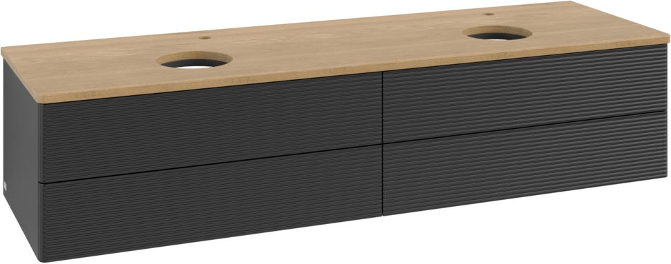 Villeroy & Boch Antao Waschtischunterschrank 1600 mm Anthracite Matt mit LED-Beleuchtung