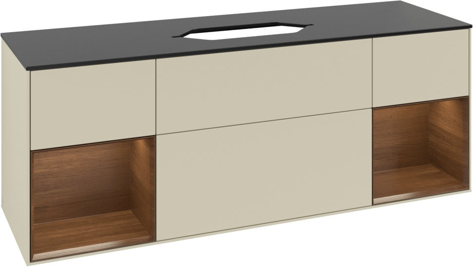 Villeroy & Boch Finion Waschbeckenunterschrank 1600 mm Glossy White Lacquer mit Beleuchtung