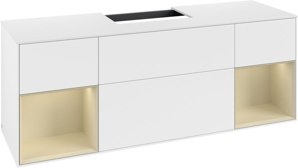 Villeroy & Boch Finion Waschtischunterschrank 1600 mm Glossy White Lacquer mit LED-Beleuchtung