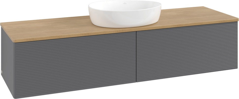 Villeroy & Boch Waschbeckenunterschrank Antao K36110 1600 mm Anthracite Matt Lacquer