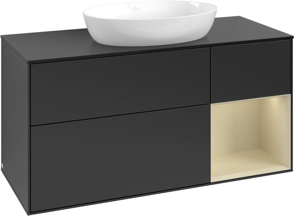Villeroy & Boch Finion Waschtischunterschrank FA72GFGF 1200 mm Glossy White Lacquer mit LED-Beleuchtung