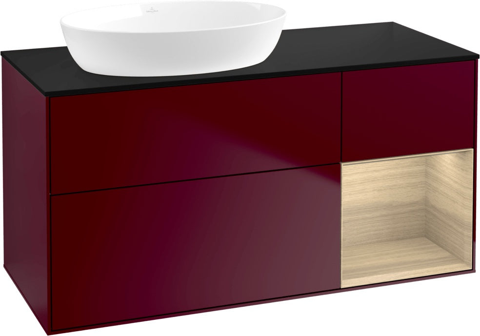 Villeroy & Boch Finion Waschtischunterschrank 1200 mm Glossy White Lacquer mit LED-Beleuchtung