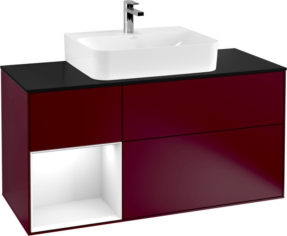 Villeroy & Boch Finion Waschbeckenunterschrank 1200 mm Glossy White mit Beleuchtung