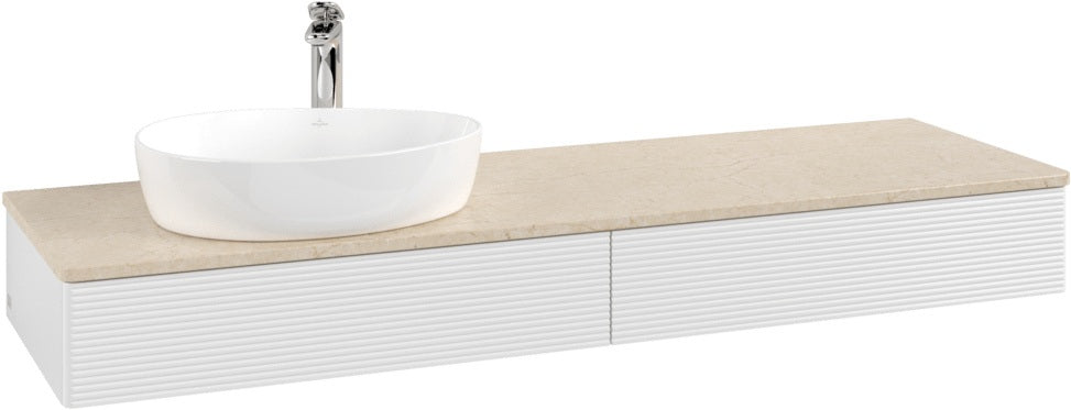 Villeroy & Boch Waschtischunterschrank Antao L15153 1600 mm Glossy White mit Beleuchtung