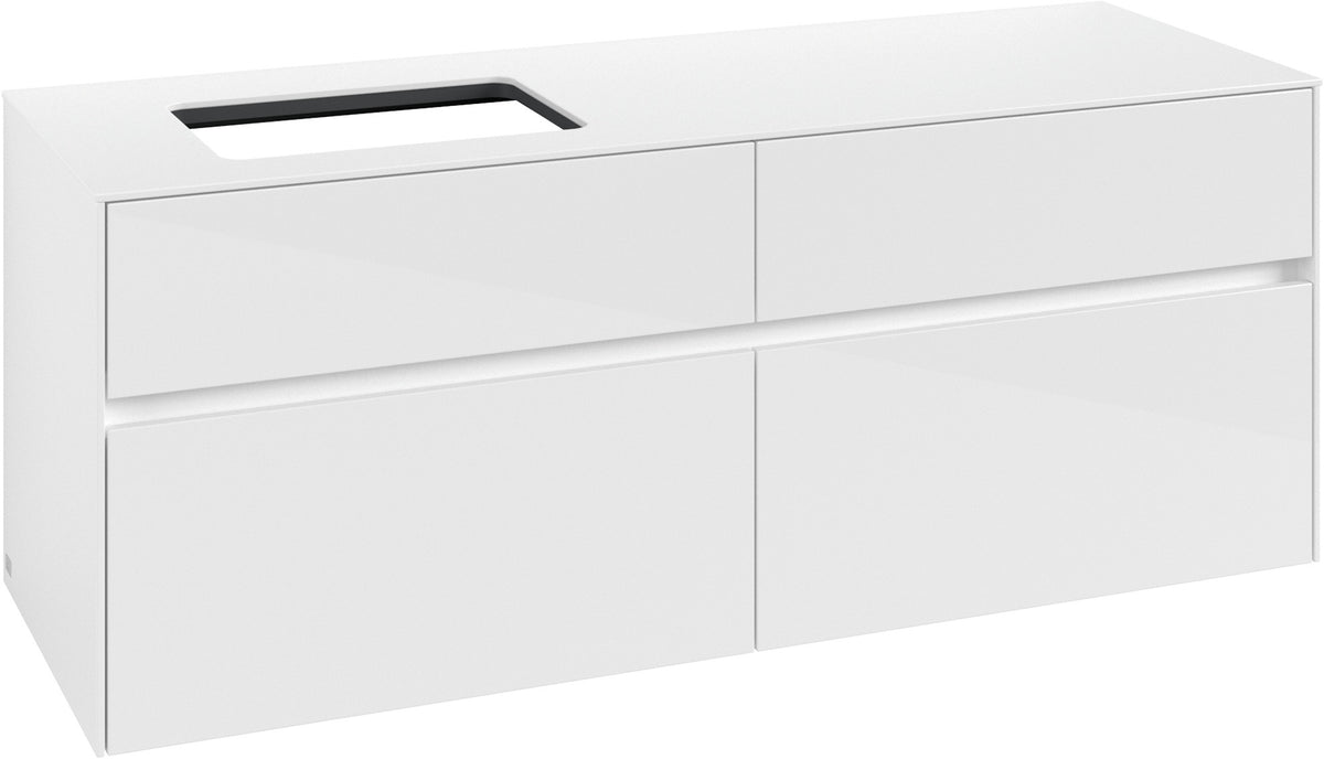 Villeroy & Boch Waschtischunterschrank Collaro C117 1400 mm Glossy White mit 4 Auszügen