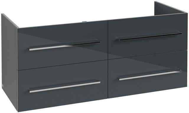 Villeroy & Boch Avento Waschtischunterschrank 1180 mm Crystal Grey mit 4 Auszügen und Dämpfung